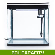Curved Glass 30L RGB LED Fish Tank with Filter Pump